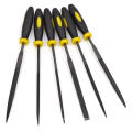 Hot Sale 4Pcs Second Cut Steel Flat Needle File with Plastic Handle